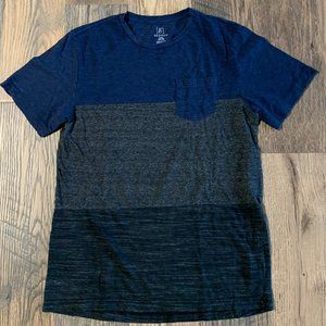 George Men's size Small Blue and Gray 3-Toned Short Sleeve T-shirt